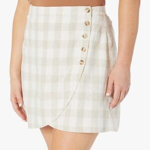 NWT Madewell Linen-Blend Tulip-Hem Mini Skirt 6